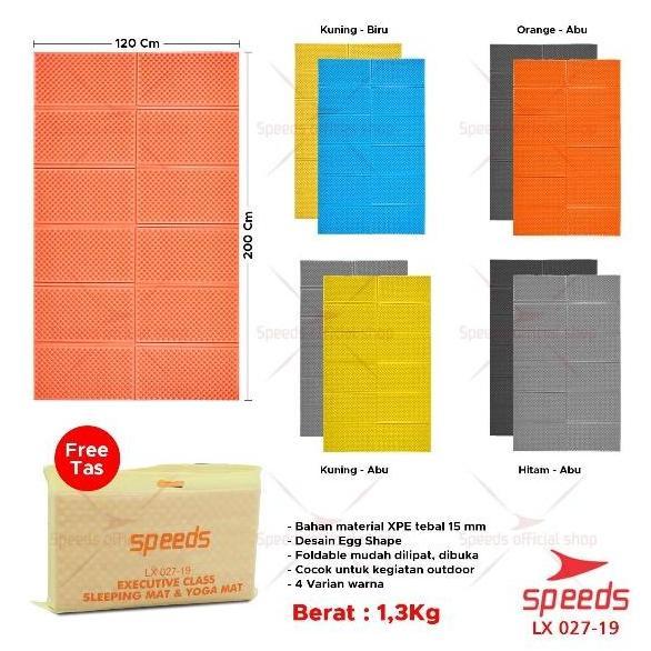 SPEEDS Matras Yoga Foam XPE 15mm Alas Bantalan Duduk Lantai Karpet Matras Lipat Foam Double Side 027