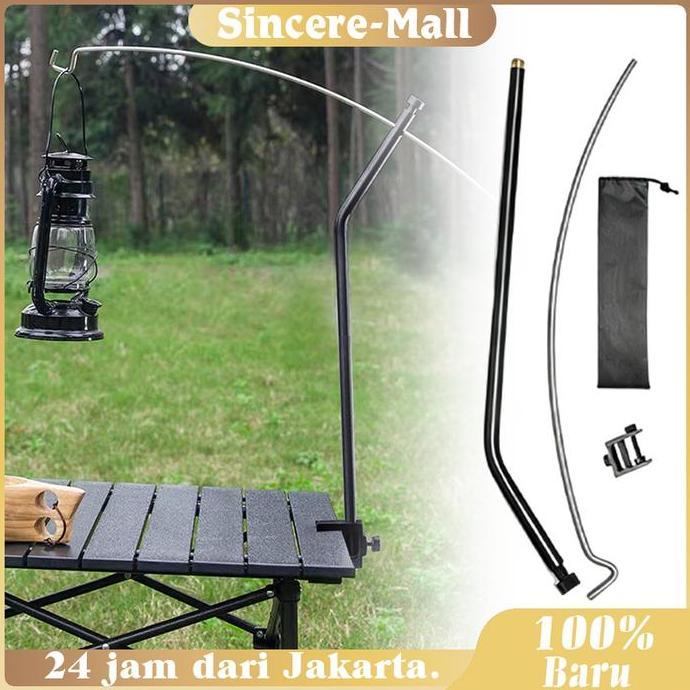 VIWIUWIU 1Set Tiang Lampu Camping Stainless / Tiang Lampu Camping Stainless New Style Aesthetic