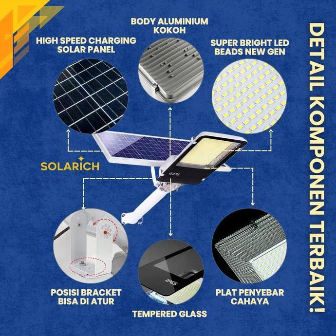 Lampu Jalan PJU Tenaga Matahari - LED Solar Street Light GARANSI