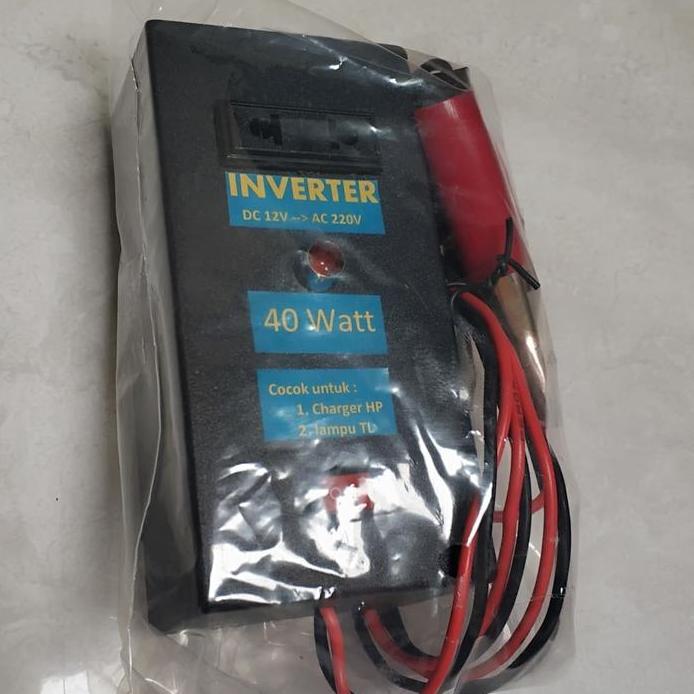 Inverter mini 40 watt dc 12volt ke ac 220volt