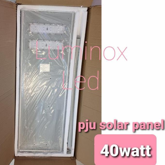 lampu pju led solar panel surya 40watt 40w 40 watt 40 w jalan led smd