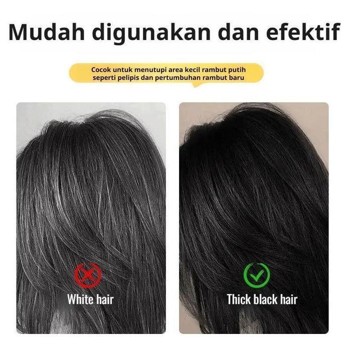 VIWIUWIU Stik Pewarna Rambut Tongkat Ajaib 20g Cepat Menutupi Uban Dengan Sisir Tahan Air Anti Kerin