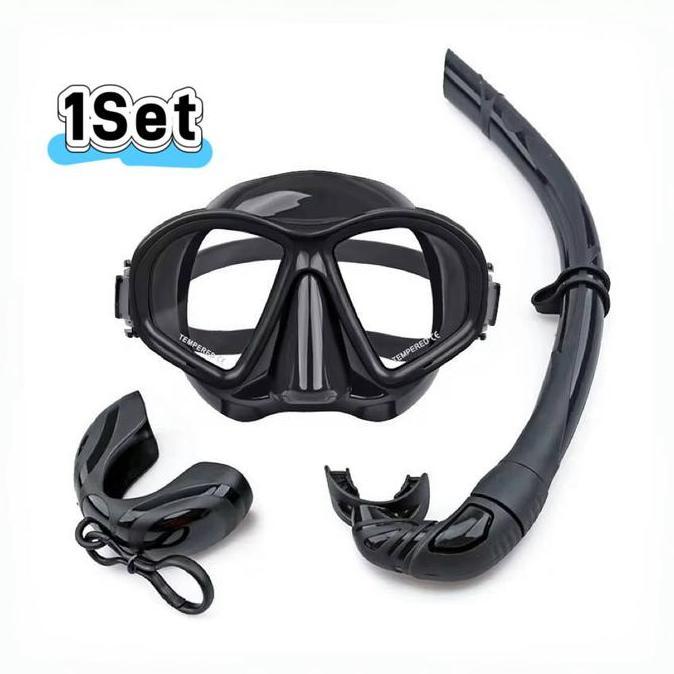 SWASAGARA Kacamata Selam Panah Ikan Masker Freedive Apnea Freediving Free Diving Glasses Set Tube Se