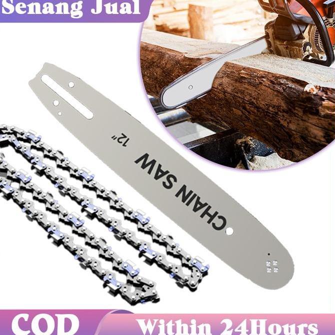 HAZTFRIOR Plat Chainsaw Rantai Chainsaw 12 Inch Guide Bar Chainsaw Rantai Potong Chainsaw