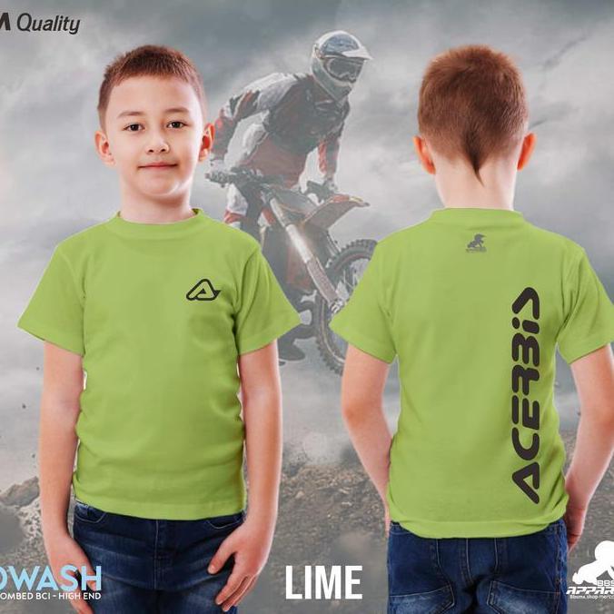 Ready Kaos anak biowash ultrasoft 24s reguler motif 1 Sablon ACERBIS Kaos Premium Lengan Pendek TRAI
