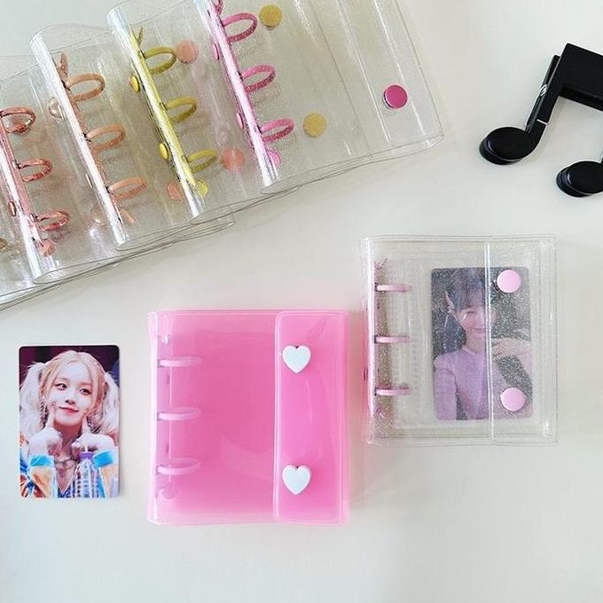 Binder mini 3 ring journal scrapbook diary binder photocard kpop notebook ready