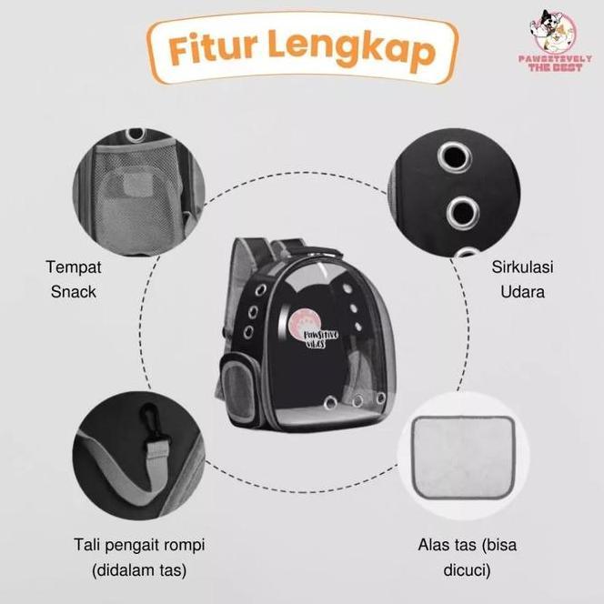 Tas Astronot Kucing Anjing Tas Transparan Pet Cargo