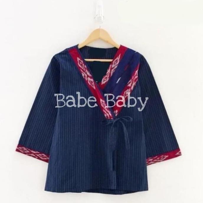 Blouse Tenun Lurik Klaten Mix Ikat Troso Jepara CS