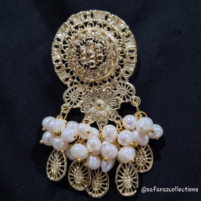Bros Liontin Mutiara Air Tawar Asli / Bros Kebaya HI