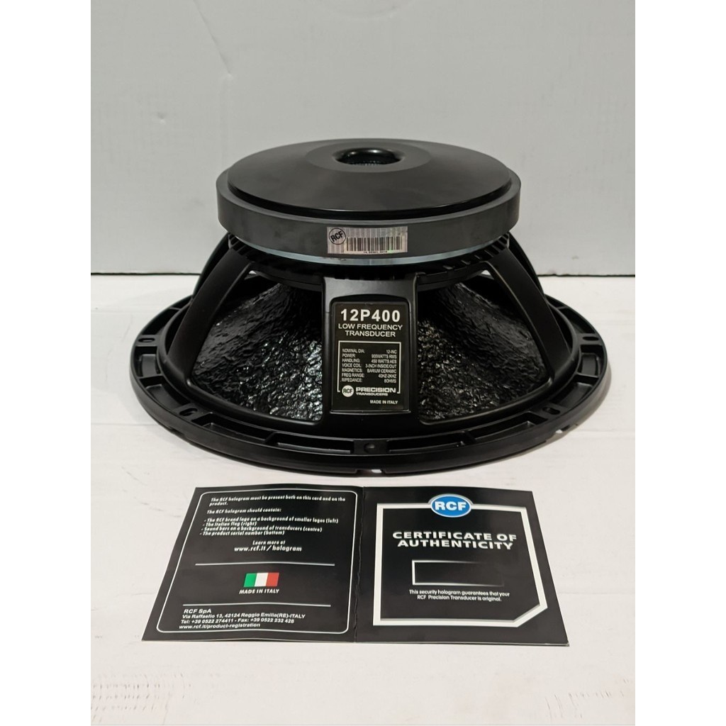 speaker 12 inch RCF 12P400 VC 3 IN DAUN COATING ORIGINAL/ cocok untuk miniatur sound /low mid