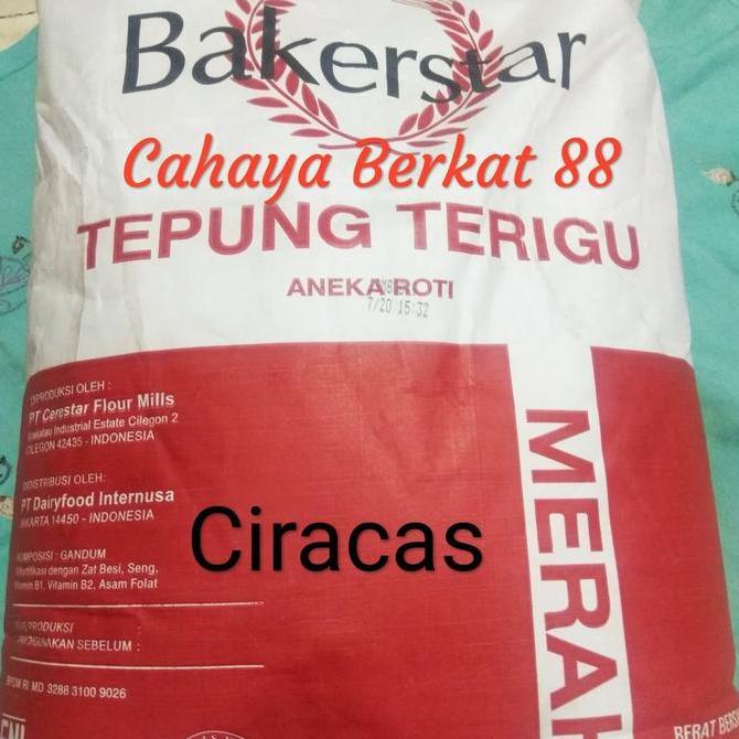 TEPUNG TERIGU BAKERSTAR 25KG PROTEIN TINGGI 25 KG EMAS BAG ROTI DONUT
