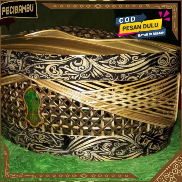 PECI BAMBU PECI ANTIK PECI UNIK KOPIAH BATIK SONGKOK BAMBU KERAJINAN BAMBU KOPIAH BAMBU PECI BATIK