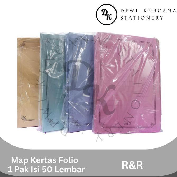 Map Kertas R&R / Stopmap Kertas Folio 1 Pak isi 50 Lembar terlaris
