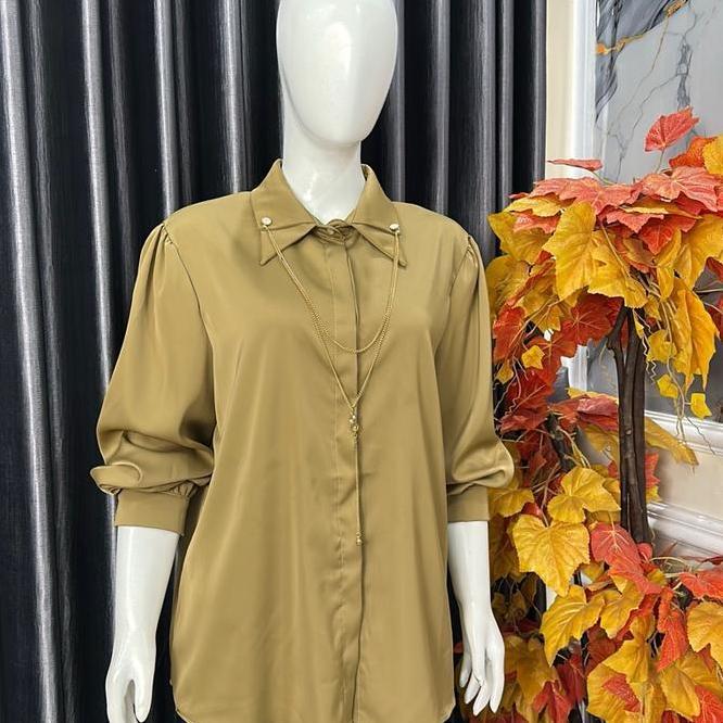 Kemeja Blus Import Kemeja Blus Premium.Atasan Wanita Lengan Panjang