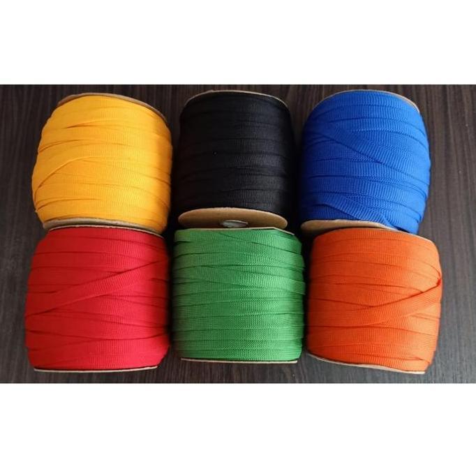 tali sepatu / tali id card / bahan rajut 1cm/roll terlaris