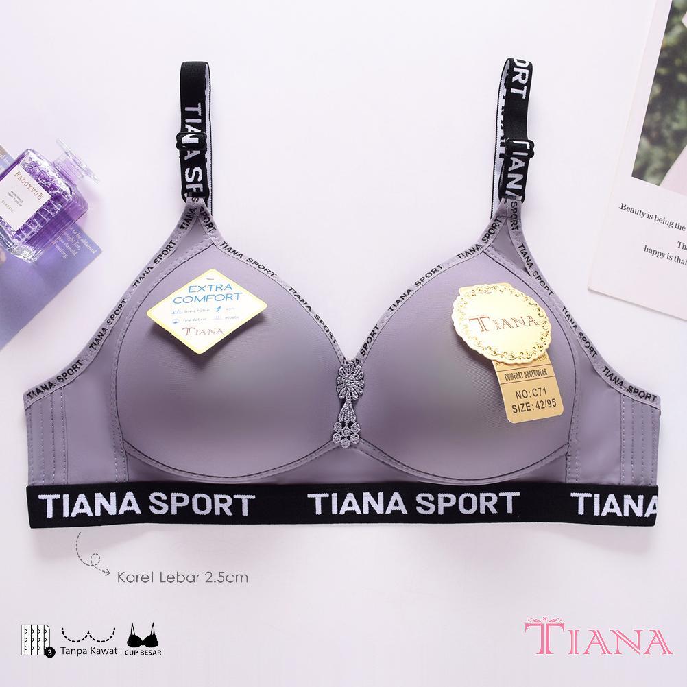 TIANA | Bra Kait 3 Cup Besar Karet Lebar Sporty / TN C71