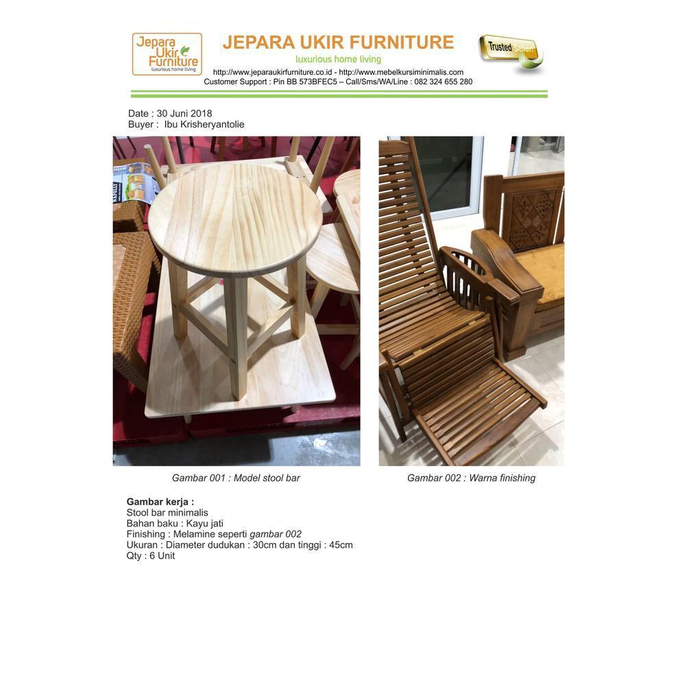 Stool bar, kursi bar, bar stool jati, stool bar murah