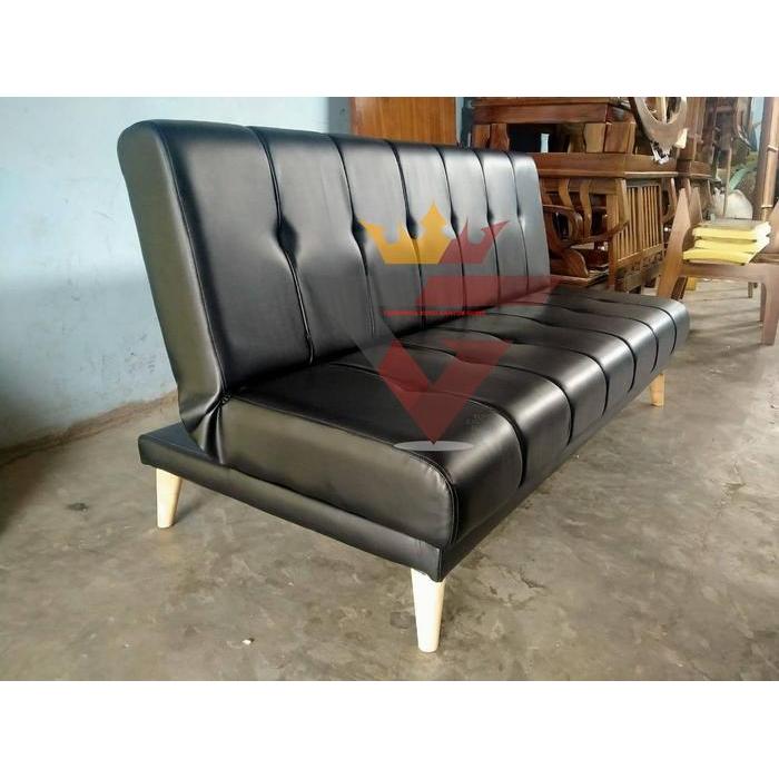 Sofa Bed Kulit Elegan Sofa Tamu Minimalis 2 - 3 seater 180