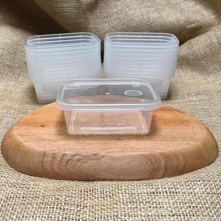 NEW Ecer 1pcKotak Lunch Box Mini 200ml Thinwall Square 200ml / CUP 200ML / slime box 200 ml / tempat