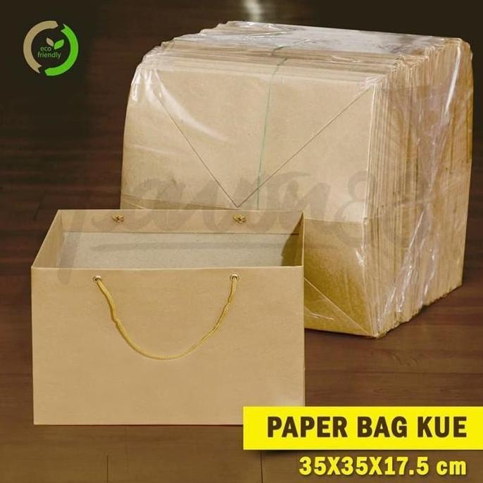 Paper Bag Kue Cake Box | 35x35x17,5 cm