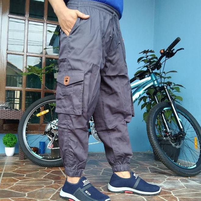 Celana Sirwal Jogger Celana Sirwal Jogger Cargo Hijau Pria Dewasa Al Hanif