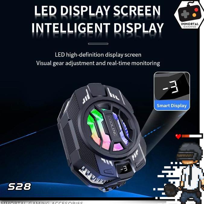 DISKON [IM] S28 FUNCOOLER BACKCLIP 15W GAMING LIVE STREAMING KIPAS PENDINGIN UTK HP SMARTPHONE FAN C