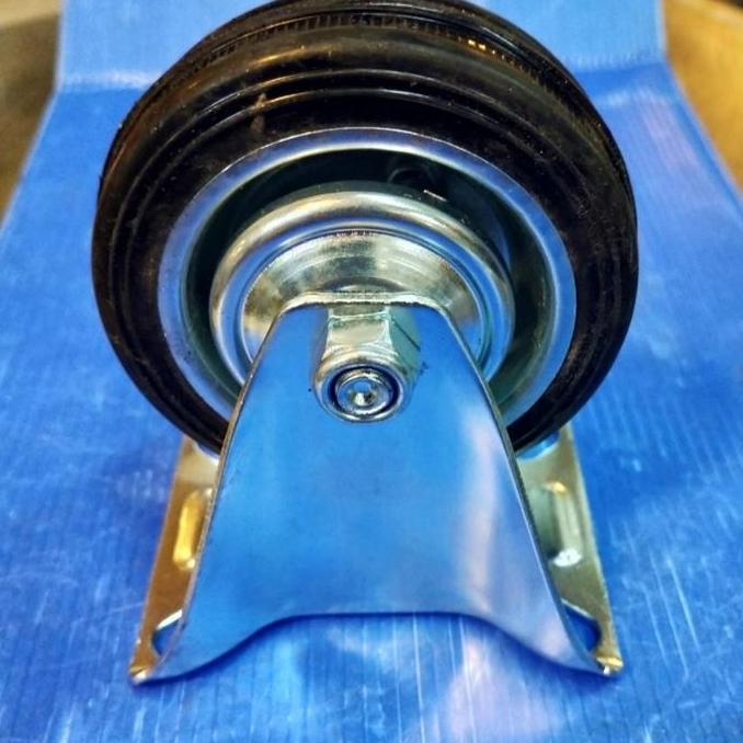GRATIS ONGKIR - Roda troli 6 inch bahan karet RHJ-TW. mati,hidup,hidup+rem.