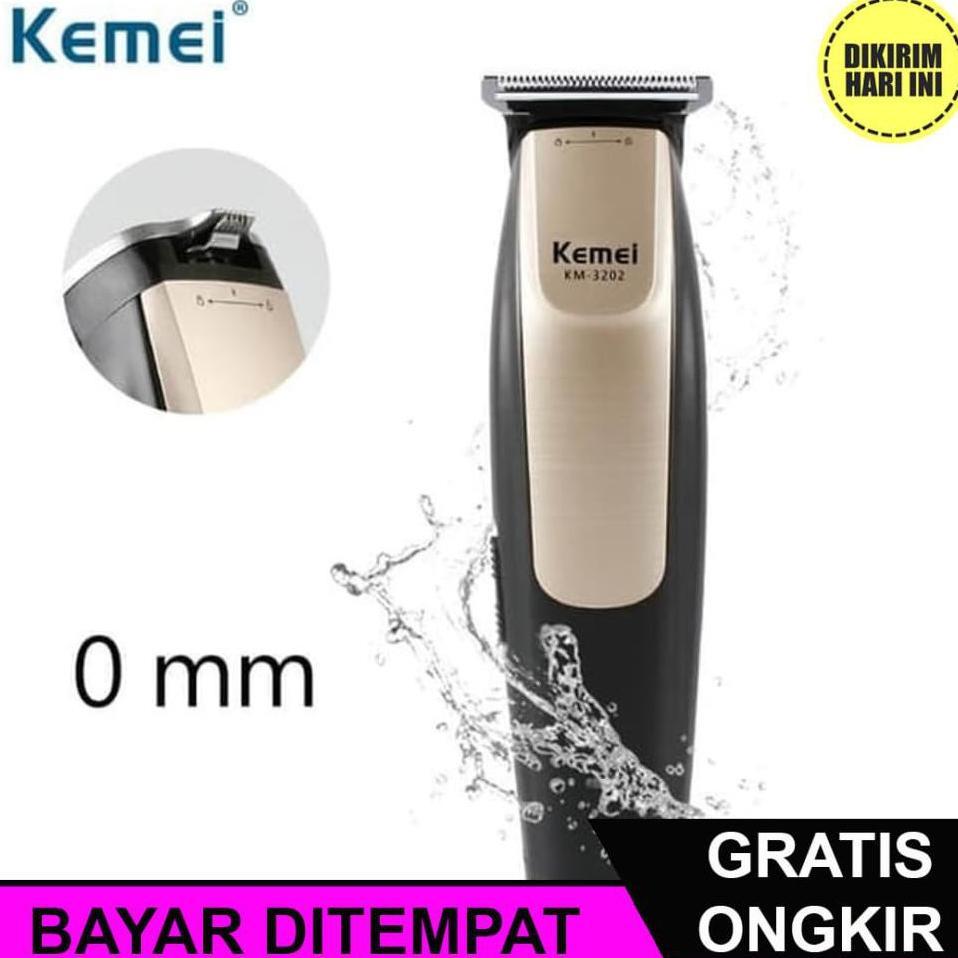 NEW (BAYAR DITEMPAT) JC91 KEMEI KM 3202 CLIPPER DETAILER ALAT CCUKUR RAMBUT 2 IN 1 PROFESIONAL [terb