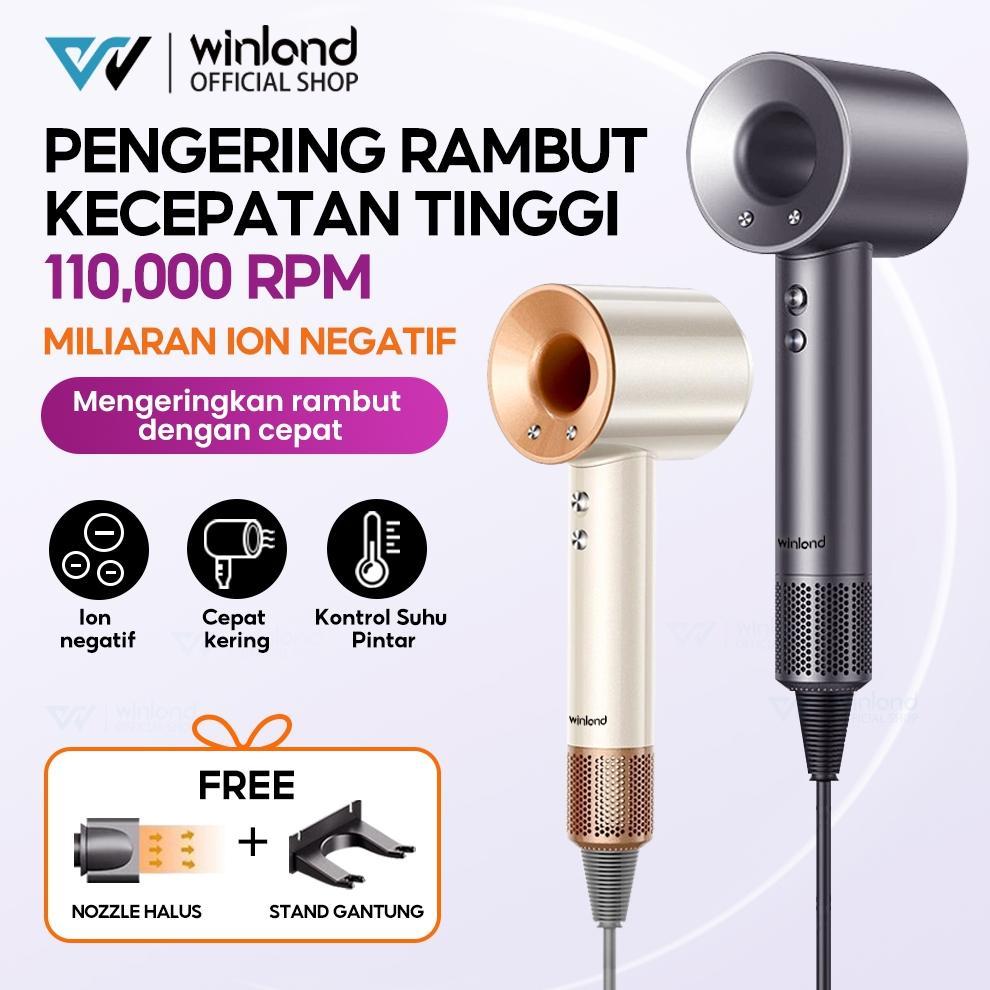 NEW Winland  High Hair Dryer Professional - Pengering Rambut Turbo Strong Wind, Ion Tourmaline, Scal