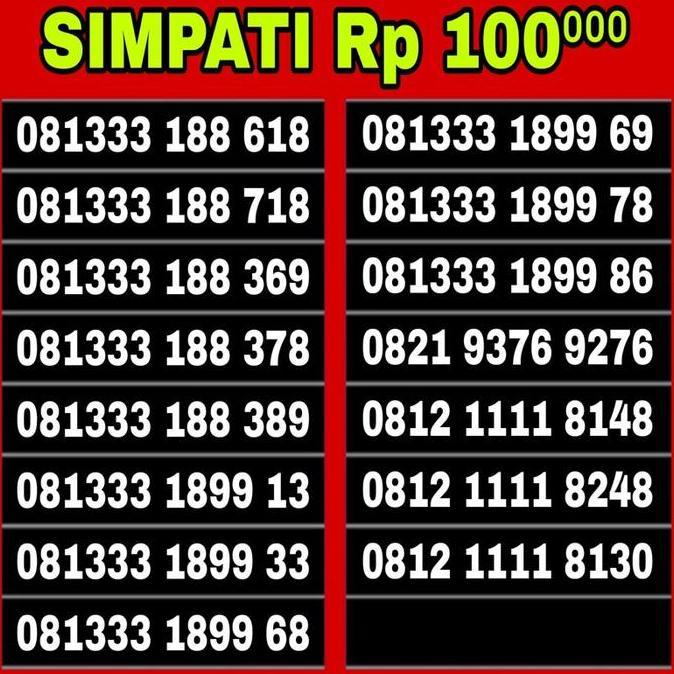 SIMPATI NOMOR CANTIK / TELKOMSEL NOMoR CANTIK 0812 1111 / 0812