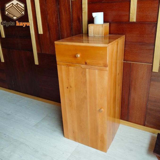 Lemari Dispenser Galon Bawah - pake roda..minimalis (35x35x75 CM) Besi Kayu
