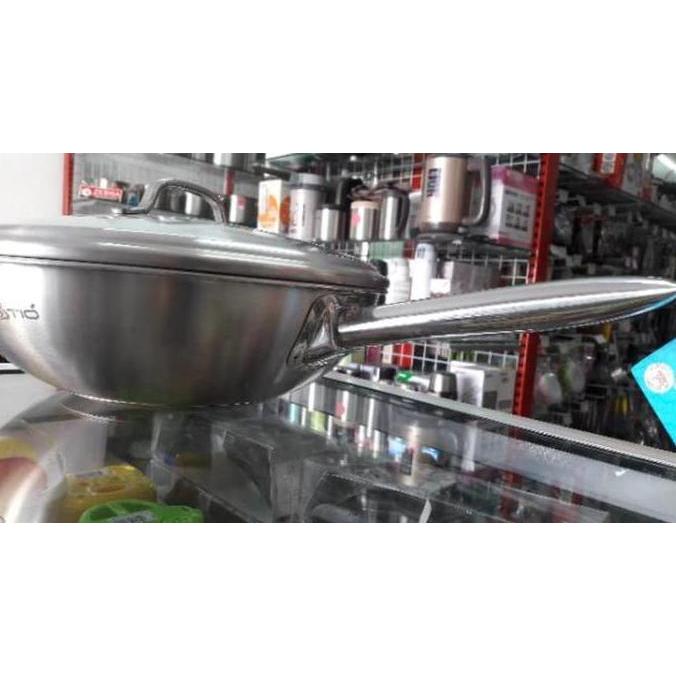 Termurah Wok Zebra Estio w/lid D28cm, all Stainless Steel SUS 304
