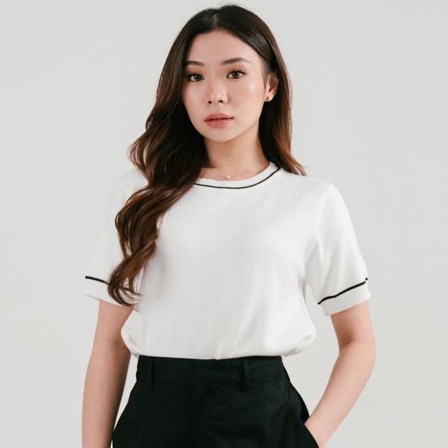 Foxquinn - Amy Foxquinn Amy Knit Top Blouse Wanita Atasan Casual