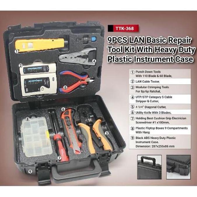 Goldtool Ttk-368 Network Tool Kit Set Pekan Promo