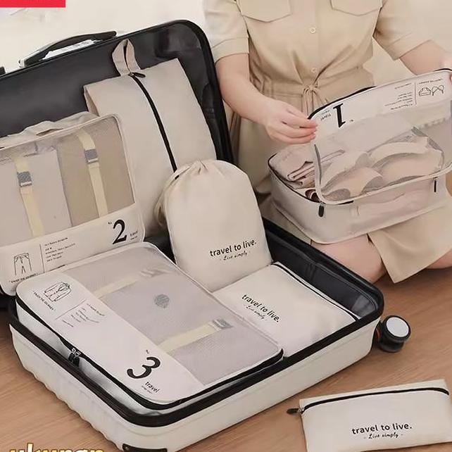 Vinnatsusml Travel Clothes Bag Suitcase Organizer Tas Travel Pouch Set Organizer Bag Tas Tempat Peny