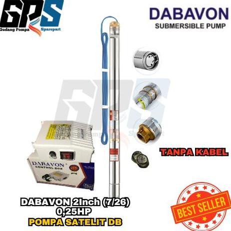[Pompa Satelit] Dabavon 2"/2Inch 7/26 0,25Hp (Tanpa Kabel)