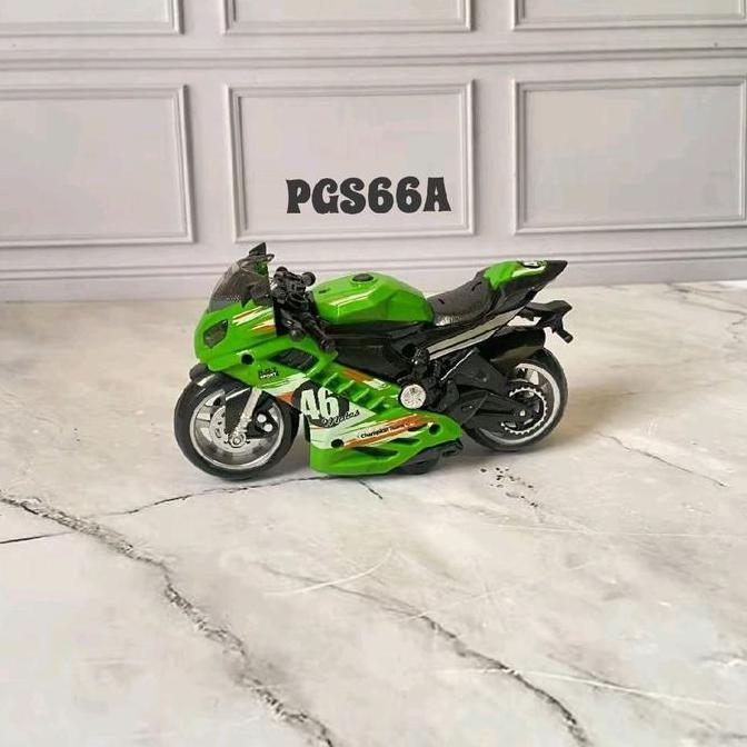Promo Diecast Kendaraan Motor NMax & Ninja - Bisa Nyala Dan Bersuara / Mainan Anak Motor Diecast Dis