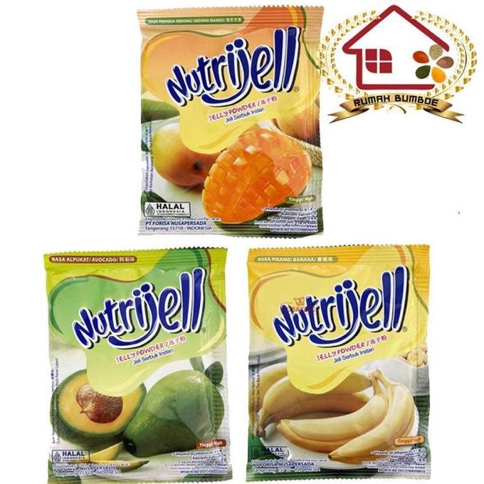 (1 SACHET) NUTRIJEL BARU JUMBO ALPUKAT BANANA MANGGA GEDONG NUTRIJELL PUDING JELLY JELI PUDDING FOOD