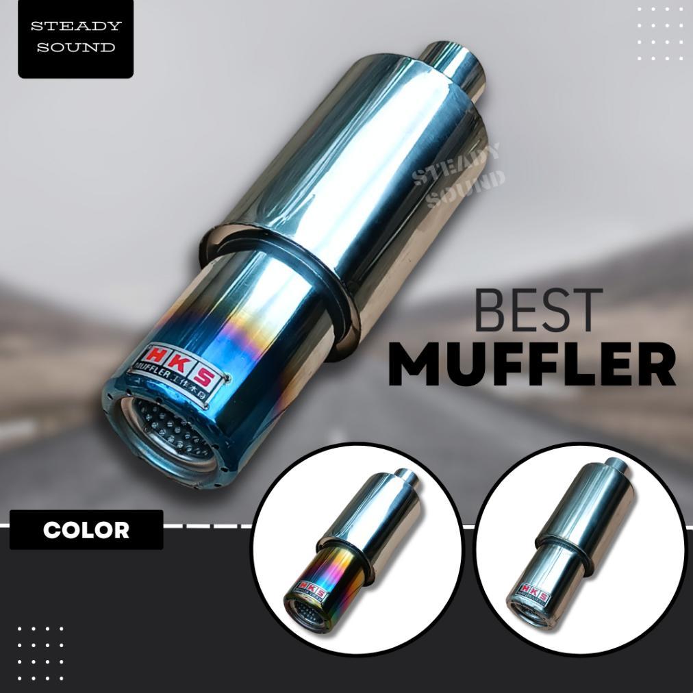 DISKON KNALPOT RACING MOBIL HKS MUFFLER SUARA BASS ADEM EMPUK