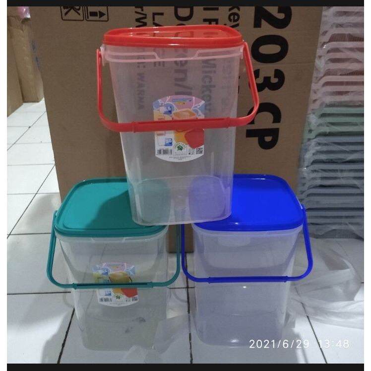 Promo Terlaris Toples Abella 15 Liter / Toples Kotak Ada Gagang Kapasitas 15 Liter / Toples Serbagun