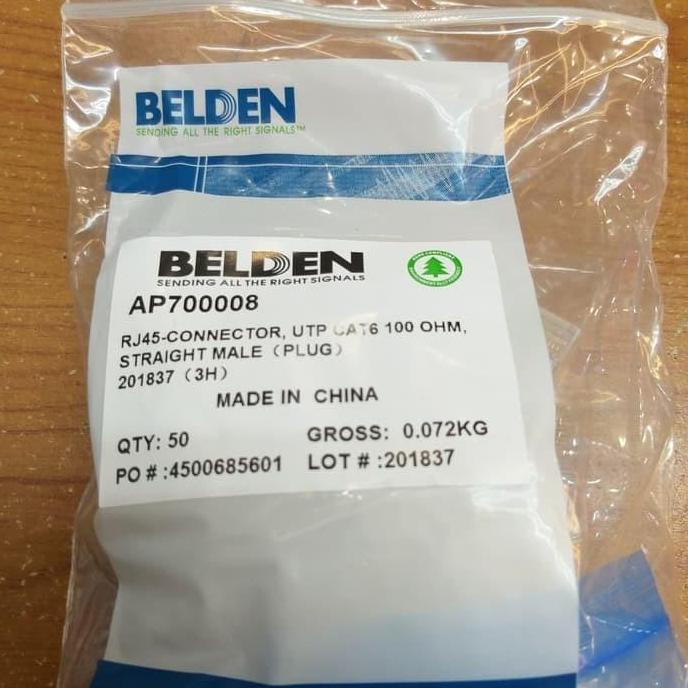 Konektor cat6 utp RJ45 cat 6 belden / rj 45 belden / belden