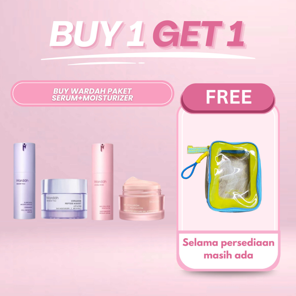 Najmia Ofc B1G1 Paket Wardah Perfect Set Moisturizer + Serum For Perfect Result (Symradiance, Peelin