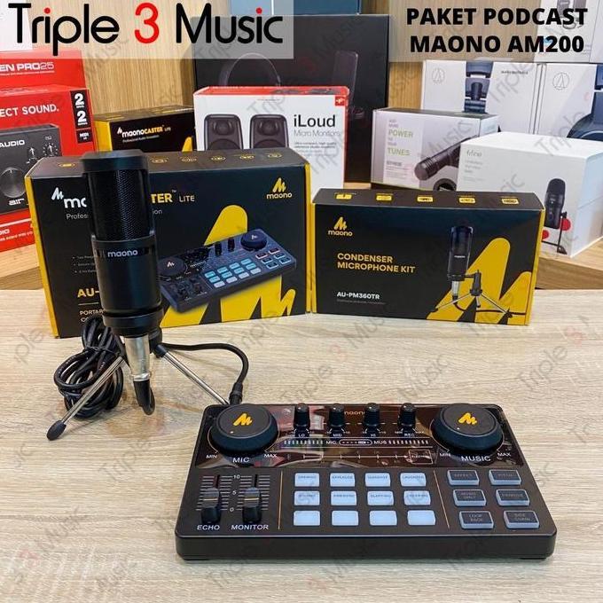 Maono AU AM200 Maonocaster paket Podcast karaoke recording Lengkap