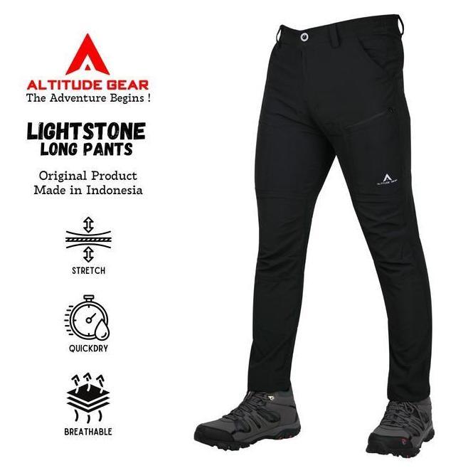 Eiger - Altitude Eiger Altitude Gear Celana Hitam Gunung Pria Lightstone Quickdry