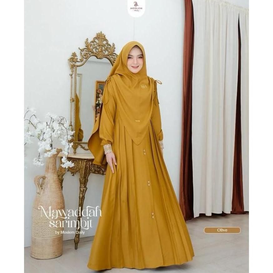 Super Deal Mawwadah Syar'I Set Khimar Cringkle Airflow Premium - Fashion Muslim Wanita Ukuran Jumbo 