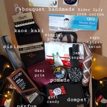 Hampers Cowo Kekinian/ Kado Ulang Tahun Cowo/ Anniversary/ Gift Box Pria / Kotak Hadiah Ultah Kado W