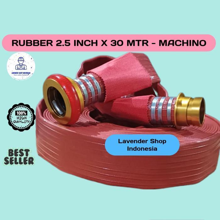 Fire Hose Rubber 2.5" x 20m / selang pemadam rubber 2.5 inch x 20m