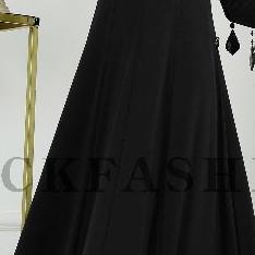 Gamis Hitam Terbaru Jersey Korea Polos Premium Tebal - By Click Fashion
