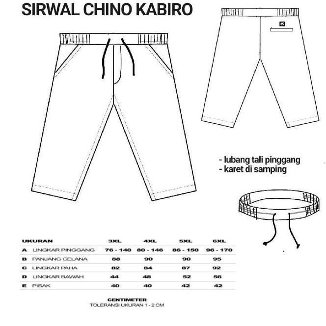 Celana Sirwal Chino Celana Sirwal Chino Kabiro Abu Navy Jumbo Pria Big Size