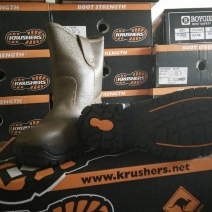 sepatu safety krushers texas brown original safety shoes krushers